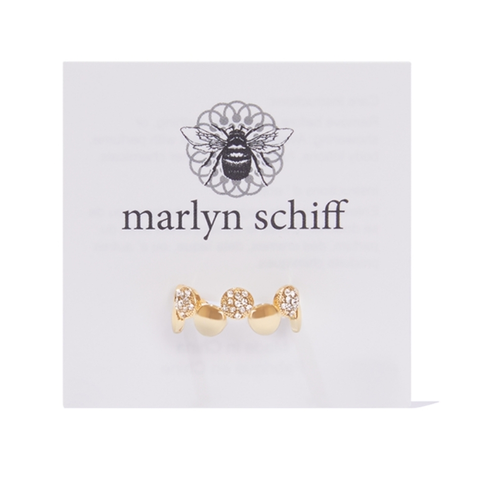 💕 Marlyn Schiff Disc Pave Adjustable Ring 💕